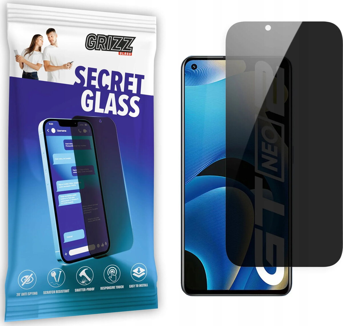 Aizsargstikls ar privātumu GrizzGlass SecretGlass priekš
