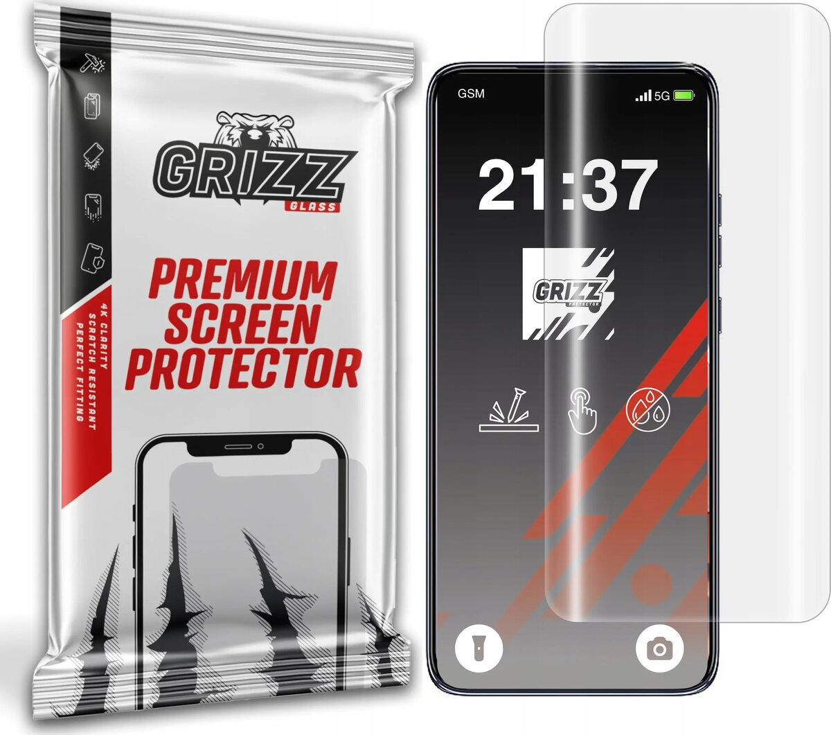 Ekrāna aizsargplēve GrizzGlass Hydrofilm (hidrogēla) priekš