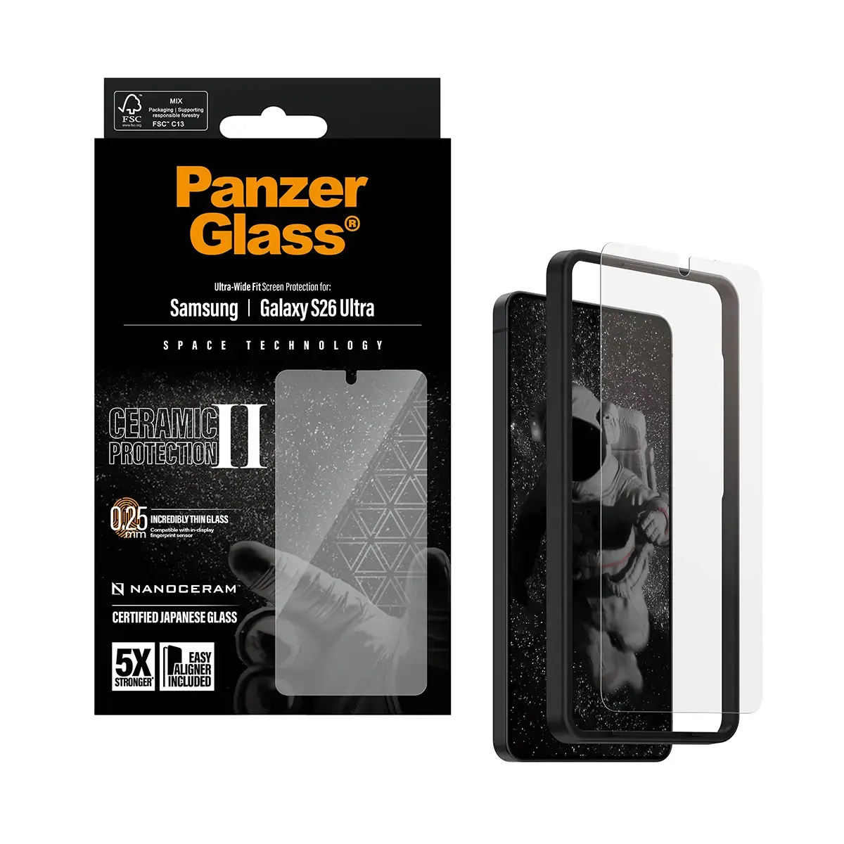 PanzerGlass Ceramic защитное стекло для Samsung Galaxy S26 Ultra Photo 5
