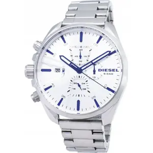 Men's Watch Diesel Chronograph DZ4473, analog quartz, stainless case, leather strap