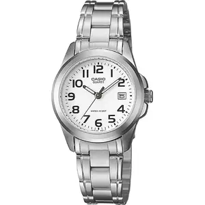 Rokas pulkstenis CASIO LTP-1259PD-7BEG — sieviešu analogais, nerūsējošā tērauda korpuss, minerālstikls