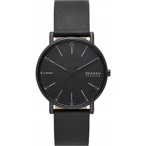 Rokaspulkstenis Skagen Signatur SKW6902 — vīriešu analogs nerūsējošā tērauda korpusā ar ādas siksniņu
