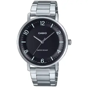 Rokaspulkstenis CASIO MTP-VT03D-1B tērauda korpuss un aproce, analoģisks, vīriešu