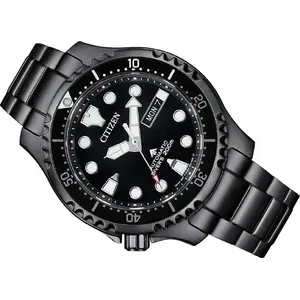Мужские механические дайверские часы Citizen Promaster NY0145-86E — автоматические, водонепроницаемость 200 м, стальной корпус, 42 мм
