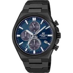 Rokaspulkstenis EDIFICE Casio EFS-S630DC-2AVUEF 100m nerūsējošā tērauda melns ciparnīca