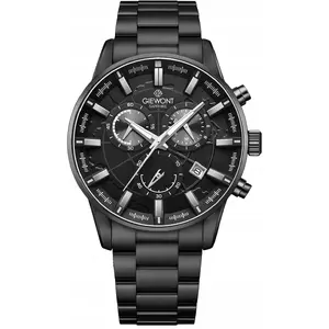 Wrist Watch Giewont GW4580-B1 Chronograph Sapphire Black — men's chronograph with sapphire crystal
