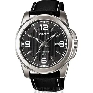 Наручные часы CASIO MTP-1314L-8AV — мужские, аналоговые, кожаный ремешок, кварцевый механизм