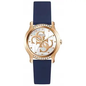 Женские часы GUESS Annette GW0860L2 — аналоговые, кварцевые, стальной корпус, кожаный ремешок