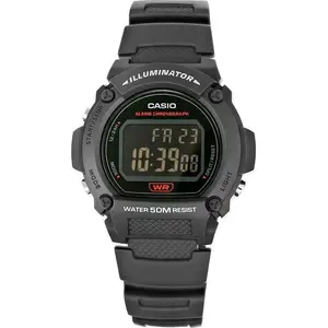 Vīriešu digitālais pulkstenis Casio W-219H-8BVDF ar sveķu korpusu un ūdensizturību (modelis W-219H-8BVDF)
