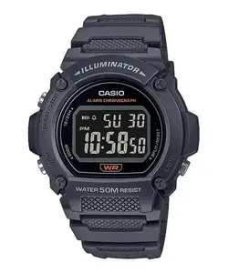 Casio W-219H-8BV Vīriešu rokas pulkstenis melns sveķu korpuss 7 gadu baterija