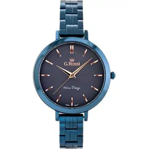 Sieviešu pulkstenis Gino Rossi modelis G.R11389B-6F3 — zils/violets ciparnīca, universāls izmērs
