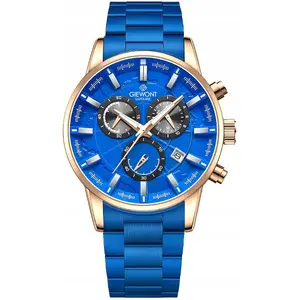 Men's Chronograph Watch Giewont GW4580-B5 with Sapphire Crystal, Blue Dial