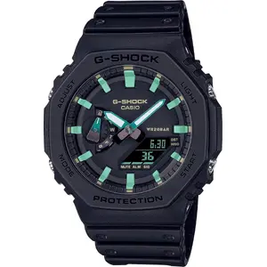 Analog‑digitālās rokas pulkstenis G-SHOCK GA-2100RC-1AER no Casio, ūdensizturība 200 m, melns