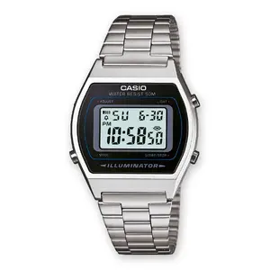 Rokas pulkstenis CASIO B640WD-1AVEF — unisex elektronisks, sveķu korpuss, 35×38.9×9.4 mm, CR2016 baterija, ISO 22810