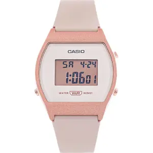 Rokaspulkstenis CASIO LW-204-4ADF — sieviešu ciparu pulkstenis, sveķu korpuss un siksniņa, splash aizsardzība, modinātājs, apgaismojums, hronometrs
