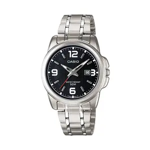 Aproču pulkstenis CASIO LTP-1314D-1AVDF — sieviešu kvarca, nerūsējošais tērauds, 36.5×33.1×8.8 mm