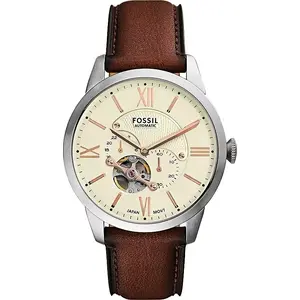 Rokaspulkstenis FOSSIL Townsman Automatic ME3266 — vīriešu automātisks pulkstenis, nerūsējošā tērauda korpuss