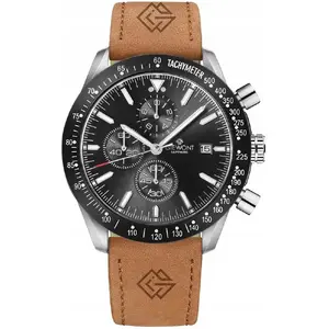 Men's Chronograph Watch Giewont GW8720-A1 with Sapphire Crystal, Brown-Black Dial