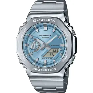 Wrist Watch G-SHOCK Casio GM-2110D-2AER G-Steel stainless steel men's, analog-digital, shock-resistant