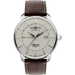 Настенные часы Zeppelin Atlantic 8442-5 Quartz, бежевый циферблат, аналоговые