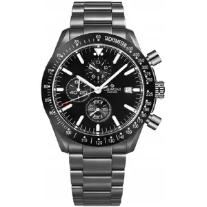 Wrist Watch Giewont GW8720-B1 Chronograph Sapphire Black — men's chronograph, sapphire crystal