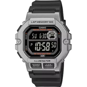 Wall and desk clock CASIO WS-1400H-1BVEF — analog-digital time display, quartz movement