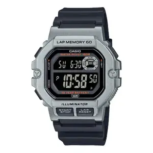 Casio WS-1400H-1BV vīriešu rokas pulkstenis polimēra korpuss 10 gadu baterija melns un pelēks