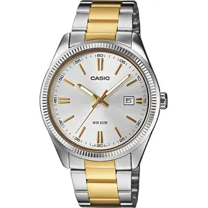 Rokaspulkstenis CASIO MTP-1302PSG-7AVEF — analoģisks, tērauda korpuss, kvarca mehānisms