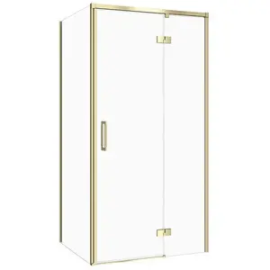 Душевая кабина CERSANIT SET C276 правое открывание 100×80×195 см золотой матовый профиль прозрачное стекло