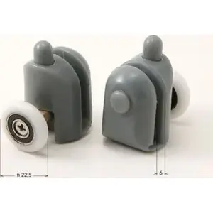 Deante replacement lower rollers for Alfa Delta Deep Blue shower enclosure, 6 mm glass, set of 2 (XKCA1RU05)