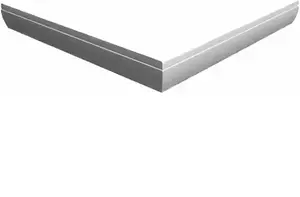 Shower curtain bracket Basic C292301025 wall and ceiling mounting, dimensions 900×900×500 mm