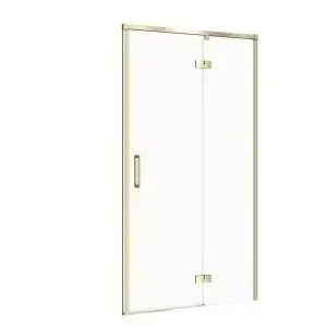 Shower cabin hinged door CERSANIT Larga 100x195 cm right, matte gold finish
