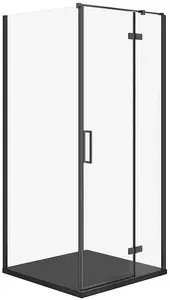 Душевая кабина CERSANIT SET C515 правая 90×90×195 см с панелью TAKO SLIM черный мат