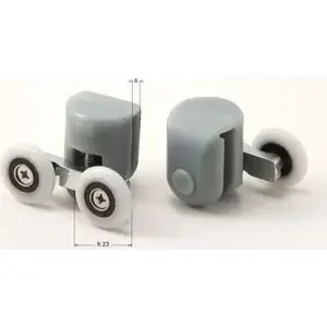 Double Upper Roller Set for Deante Alfa Delta Corner Shower Enclosure, for 6 mm Glass, 2 pcs