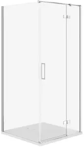 Shower cabin Cersanit SET C525 right-hand glass chrome frame 90×90×195 cm with Tako Slim white tray