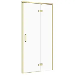 Shower cabin hinged door CERSANIT LARGA 90×195 cm right, matte gold finish