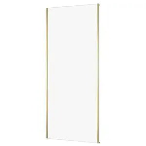 Shower Cabin Wall CERSANIT Larga Gold Matte 80x195 cm Glass Transparent