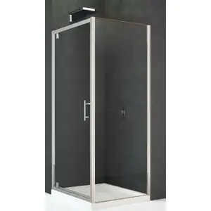 Shower side panel Novellini Kali F68 for pairing with doors G,S,2P, height 195 cm, 6 mm clear glass, silver profile