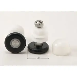 Shower door single rollers Deante Deep Blue for 6 mm glass, set of 2 (XKCE1RE02)