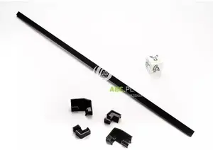 Threshold Strip CERSANIT Jota/City black with plastic mounting elements