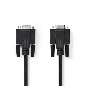 Кабель VGA Nedis CCGP59100BK20, чёрный, стандартный 15-контактный аналоговый видео кабель