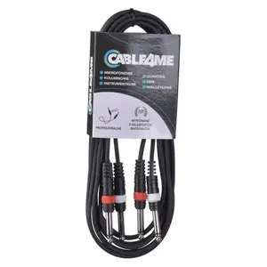 Procab Jack 6.3 mm to Jack 6.3 mm cable, 3 m, black