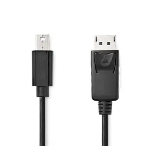 Кабель DisplayPort — Mini DisplayPort Nedis CCGL37400BK20, 2 м, диаметр 5 мм, черный