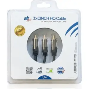 RCA Audio Cable AB-COM 3xCINCH 1.5 m — AB-COM 79313
