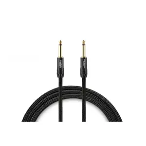 Audio kabelis WARM AUDIO PREM-TS-6 1,8 m, 6,35 mm TS male–male, 22 AWG, melns