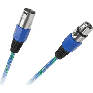 XLR–XLR kabelis 5 m zils, No name KPO2754-5
