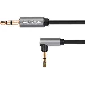Audio cable kruger & matz Jack 3.5 mm to Jack 3.5 mm, 1 m, silver (KM1232)