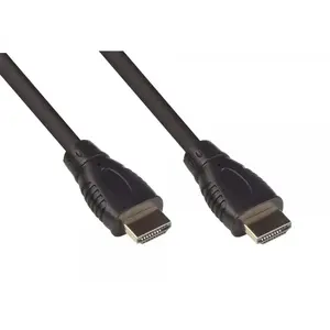 HDMI cable Alcasa 4520-010 — 1 m, HDMI Type A male–male, 18 Gbit/s, gold-plated contacts, black