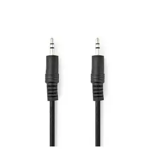 Audio kabelis DELOCK CAGL22000BK15 — 3,5 mm vīrietis līdz 3,5 mm vīrietis, 1,5 m, AWG 28, melns