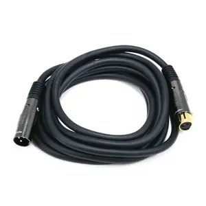 Audio kabelis Monoprice 4752 3 m XLR (3-pin) vīrietis–sieviete, 16 AWG, ar zelta pārklājuma kontaktiem, melns